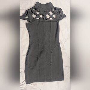 Stylish Quiz black dress with cutout